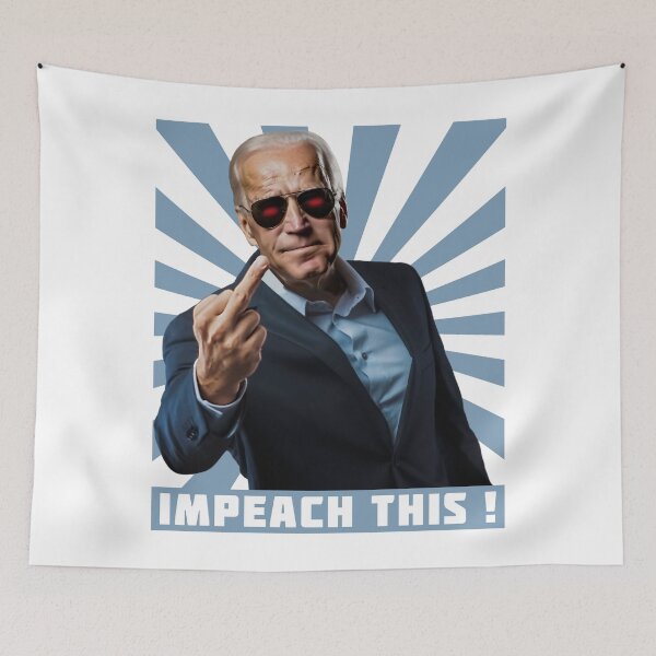 Item preview, Dark Brandon Impeach This Middle Finger T-Shirt designed and sold by ProtestDonald.