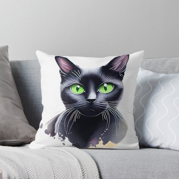 Item preview, black cat with green eyes Peeking Cat , Funny Cat peeking . peeking cat with green Eyes  ,Peeping Cat  Gift,  designed and sold by TheSaif.