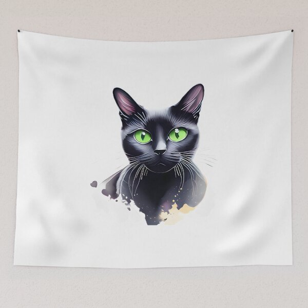 Item preview, black cat with green eyes Peeking Cat , Funny Cat peeking . peeking cat with green Eyes  ,Peeping Cat  Gift,  designed and sold by TheSaif.