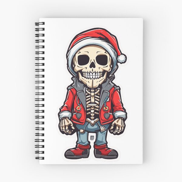 Item preview,   Halloween Skeleton Santa Claus wearing beanie - T-Shirt designed and sold by PrintyArts.