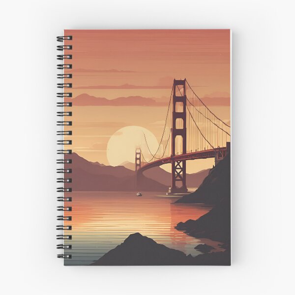 Item preview, Retro Golden Gate Bridge Poster designed and sold by galactify.