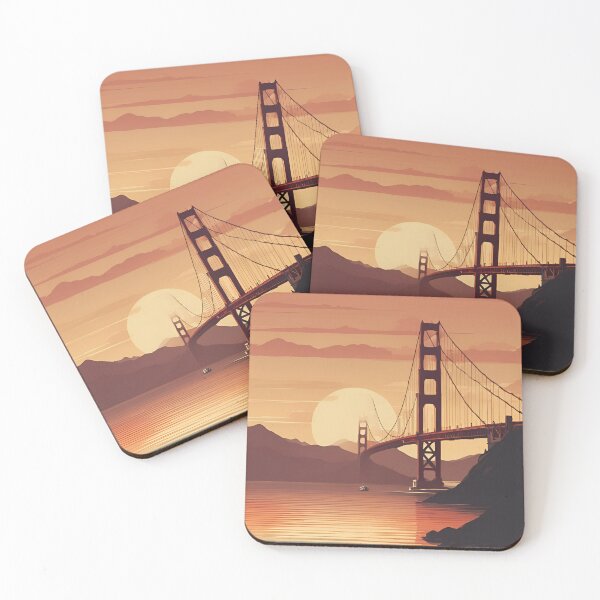 Item preview, Retro Golden Gate Bridge Poster designed and sold by galactify.