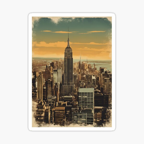 Vintage New York City Poster Sticker