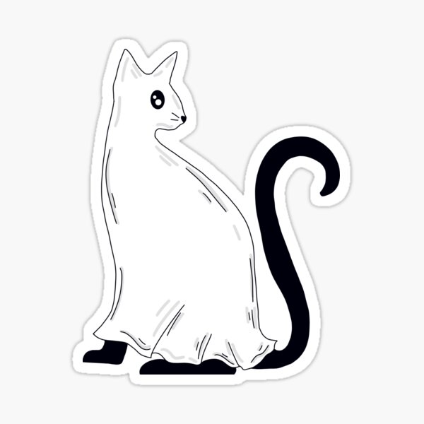 Ghost Cat Stickers