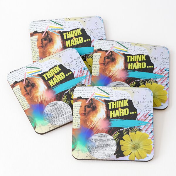 Item preview, Think Hard Collage designed and sold by Swooncake Press.