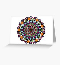 Tarjeta de felicitación Stained Glass Mandala