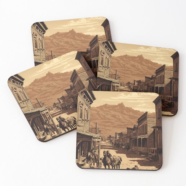 Item preview, Vintage Old West Town Poster designed and sold by galactify.