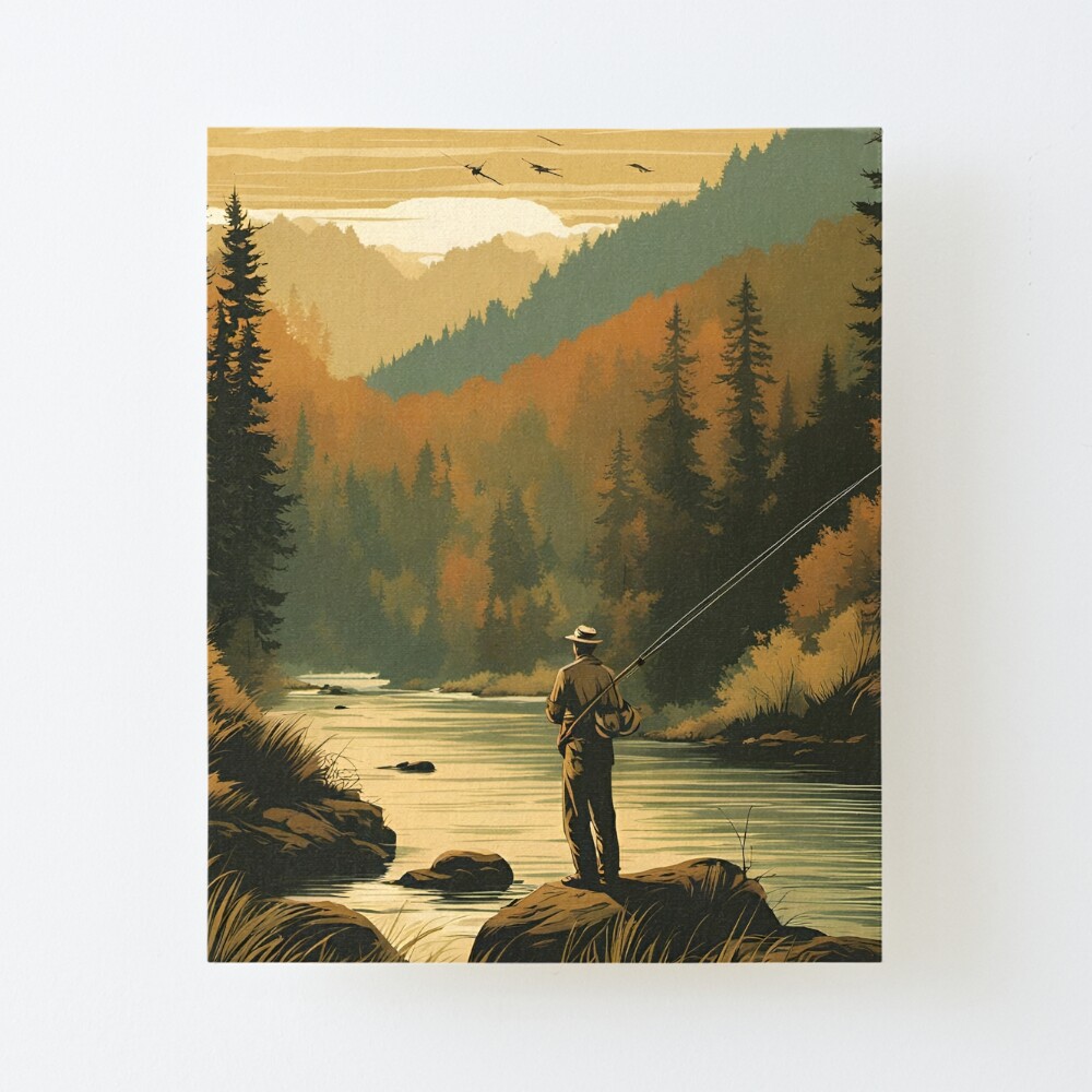 Vintage Angler Fly Fishing Lures Poster, Zazzle