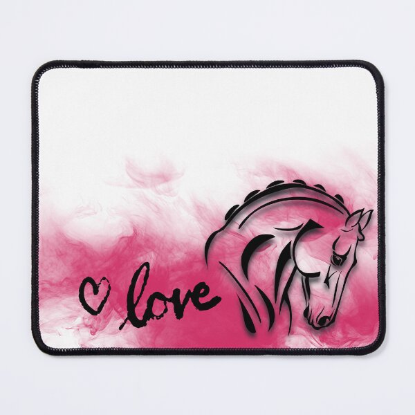 Item preview, Dressage Horse Graphic Head Shot Love Pink Swirl Watercolor designed and sold by JimNEmDesigns.