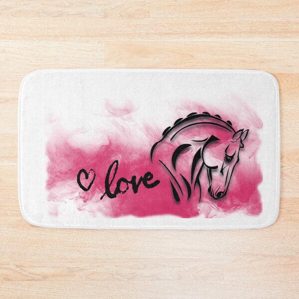 Item preview, Dressage Horse Graphic Head Shot Love Pink Swirl Watercolor designed and sold by JimNEmDesigns.