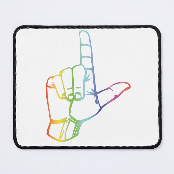 Item preview, "L" American Sign Language ASL Rainbow designed and sold by meganohm.