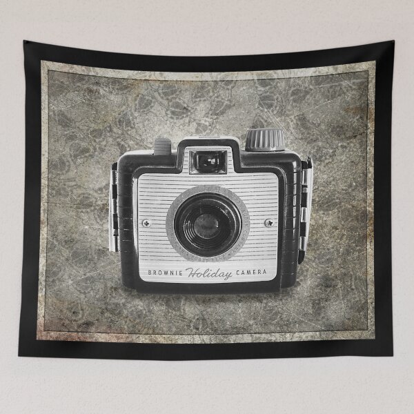 Item preview, Retro Brownie Holiday Camera - Vintage Black and White designed and sold by Retro Art Factory.