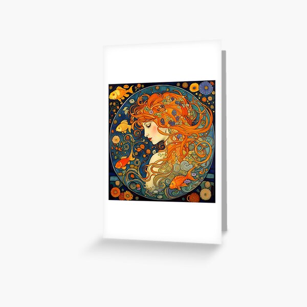 Item preview, Woman Of The Waters Art Nouveau designed and sold by Glimmersmith.