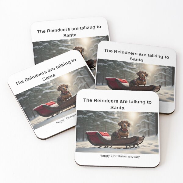 Item preview, The Reindeers are talking to Santa. Christmas  designed and sold by Debsgiftware Ward.