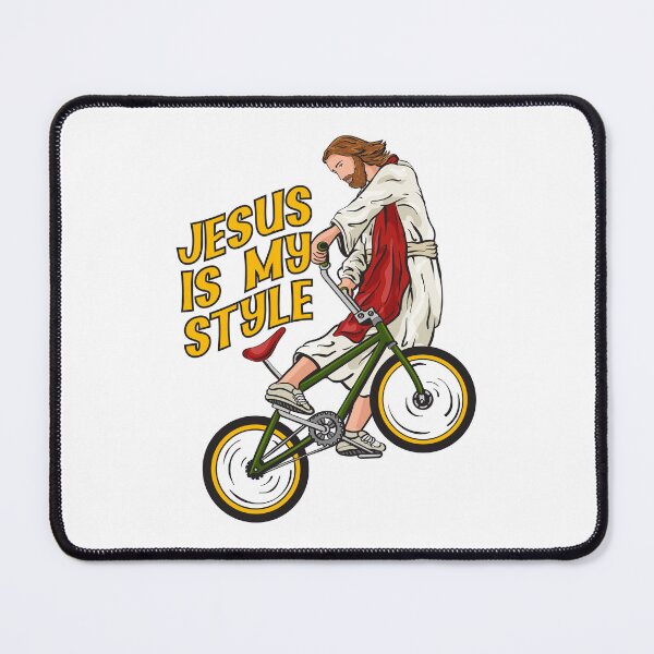 Item preview, Christ on a bicycle - BMX Jesus designed and sold by ChristlikeMerch.