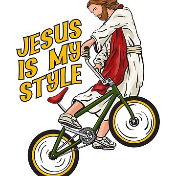 Artwork thumbnail, Christ on a bicycle - BMX Jesus by ChristlikeMerch