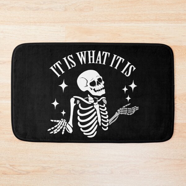 Item preview, It Is What It Is ~ Black And White ~ Shrugging Skeleton designed and sold by DigitalMagician.
