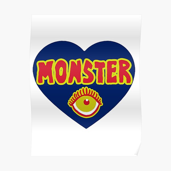 Monster Heart - Blue Poster