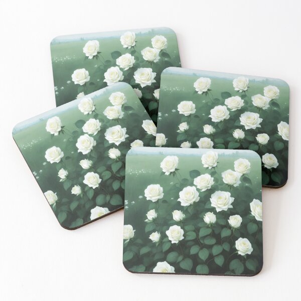 Item preview, Bush of White Roses Painting designed and sold by celartinspire.