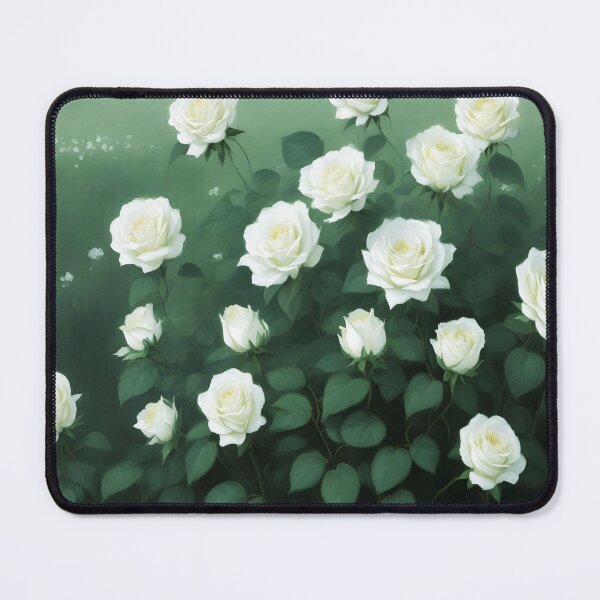 Item preview, Bush of White Roses Painting designed and sold by celartinspire.