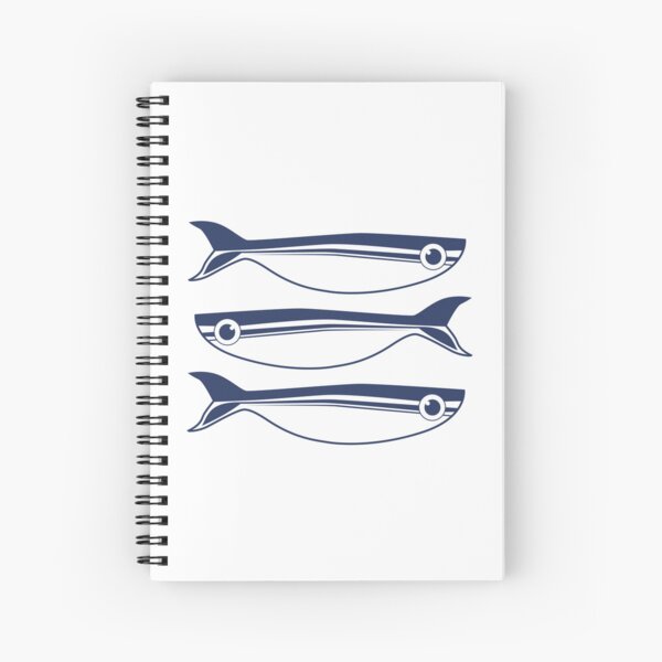 Watercolor School of Fish Spiral notebook