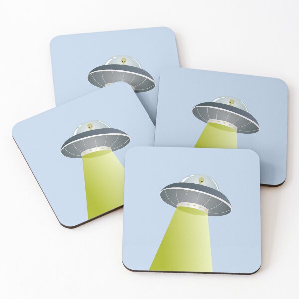 Item preview, Cartoon alien drives a flying saucer designed and sold by Beerich888.