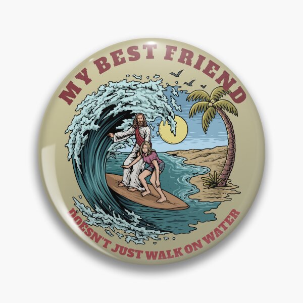 Item preview, Jesus And Woman Surfing designed and sold by ChristlikeMerch.