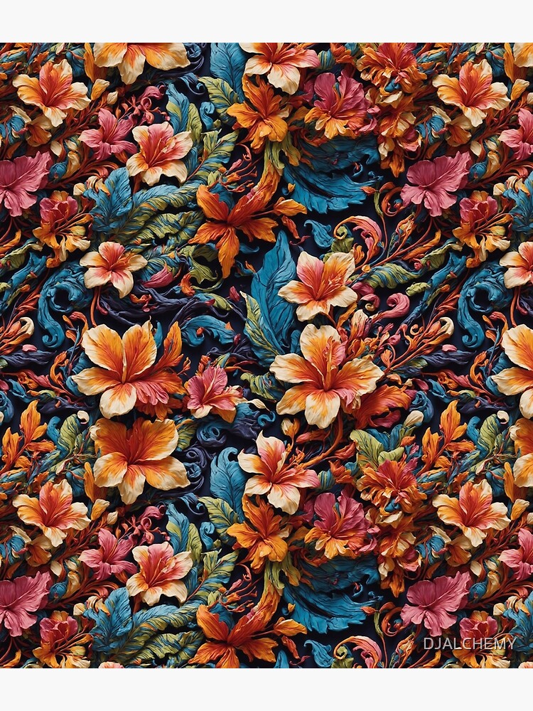 Thumbnail 3 of 3, Backpack, Colorful Hawaiian pattern designed and sold by DJALCHEMY.