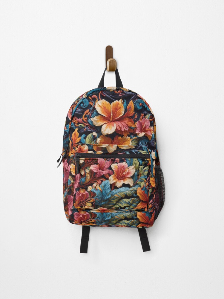 Thumbnail 1 of 3, Backpack, Colorful Hawaiian pattern designed and sold by DJALCHEMY.