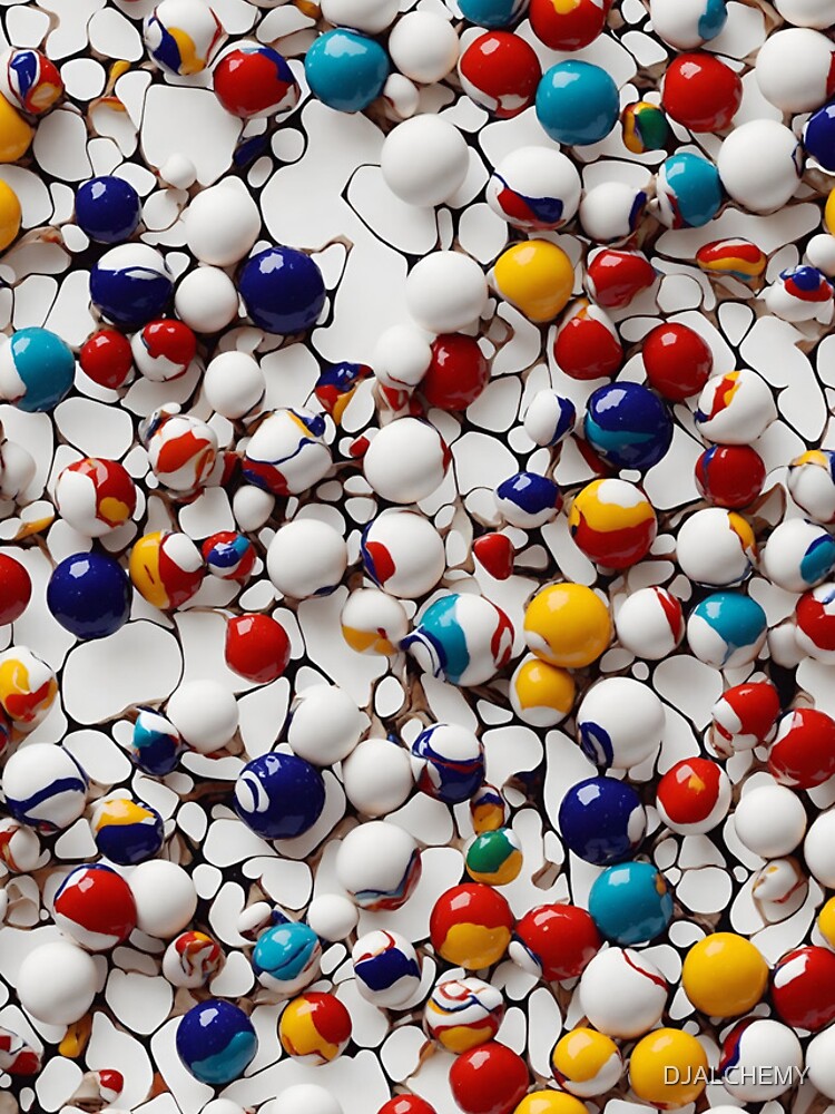 Thumbnail 4 of 4, iPhone Case, Spheres covered in white and colored paint designed and sold by DJALCHEMY.