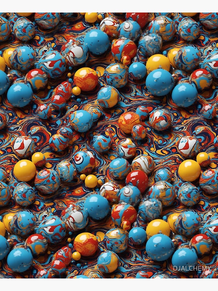 Thumbnail 6 of 6, Apron, Marbles Covered in Paint designed and sold by DJALCHEMY.