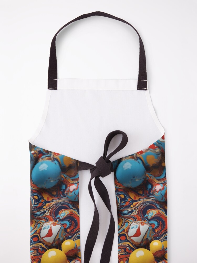Thumbnail 5 of 6, Apron, Marbles Covered in Paint designed and sold by DJALCHEMY.