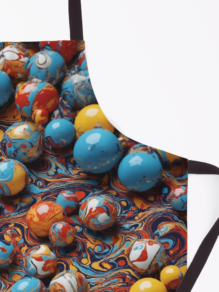 Thumbnail 3 of 6, Apron, Marbles Covered in Paint designed and sold by DJALCHEMY.