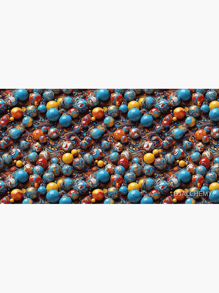 Thumbnail 5 of 5, Mouse Pad, Marbles Covered in Paint designed and sold by DJALCHEMY.
