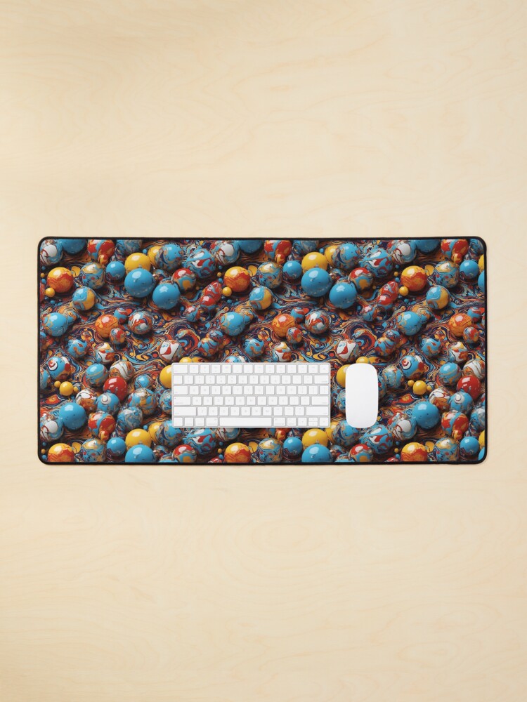 Thumbnail 1 of 5, Mouse Pad, Marbles Covered in Paint designed and sold by DJALCHEMY.