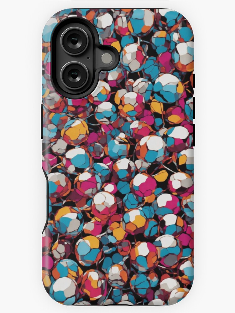 Thumbnail 1 of 4, iPhone Case, Colorful Abstract Spheres designed and sold by DJALCHEMY.