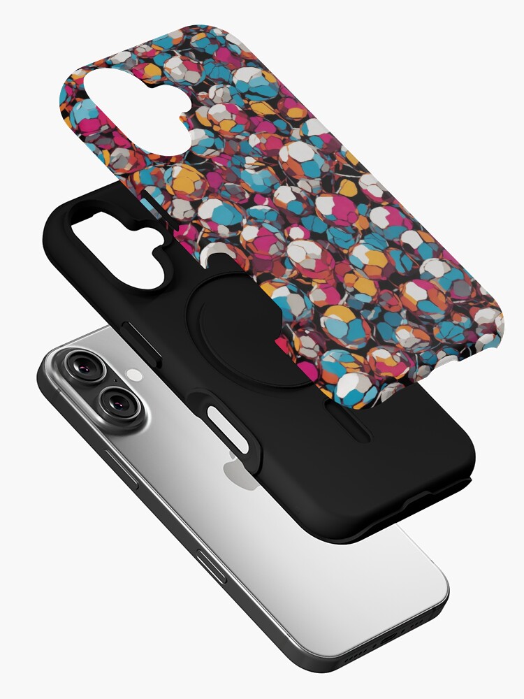 Thumbnail 2 of 4, iPhone Case, Colorful Abstract Spheres designed and sold by DJALCHEMY.