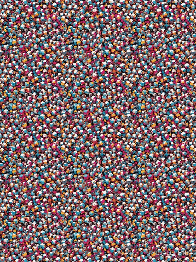 Thumbnail 4 of 4, A-Line Dress, Colorful Abstract Spheres designed and sold by DJALCHEMY.
