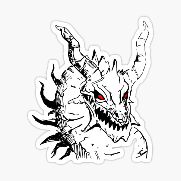 Red Eyes Black Dragon Stickers Redbubble - red eye roblox decal