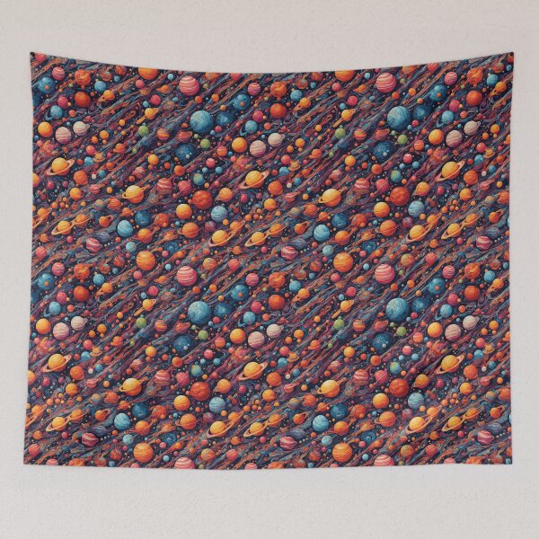 Item preview, Colorful Planets pattern designed and sold by DJALCHEMY.