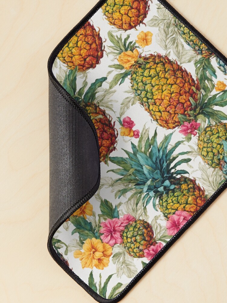 Thumbnail 2 of 5, Mouse Pad, Pineapples and Flowers pattern designed and sold by DJALCHEMY.