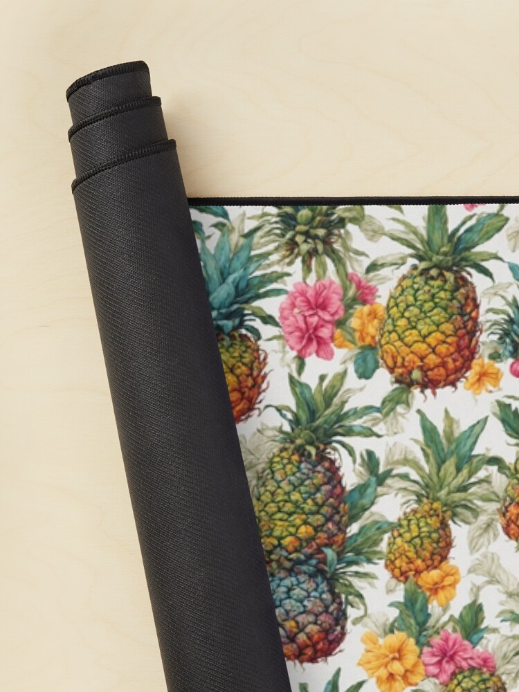 Thumbnail 2 of 5, Mouse Pad, Pineapples and Flowers pattern designed and sold by DJALCHEMY.