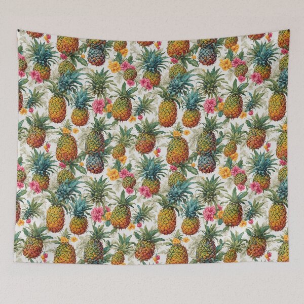 Artikelvorschau, Ananas- und Blumenmuster entworfen und verkauft von DJALCHEMY.