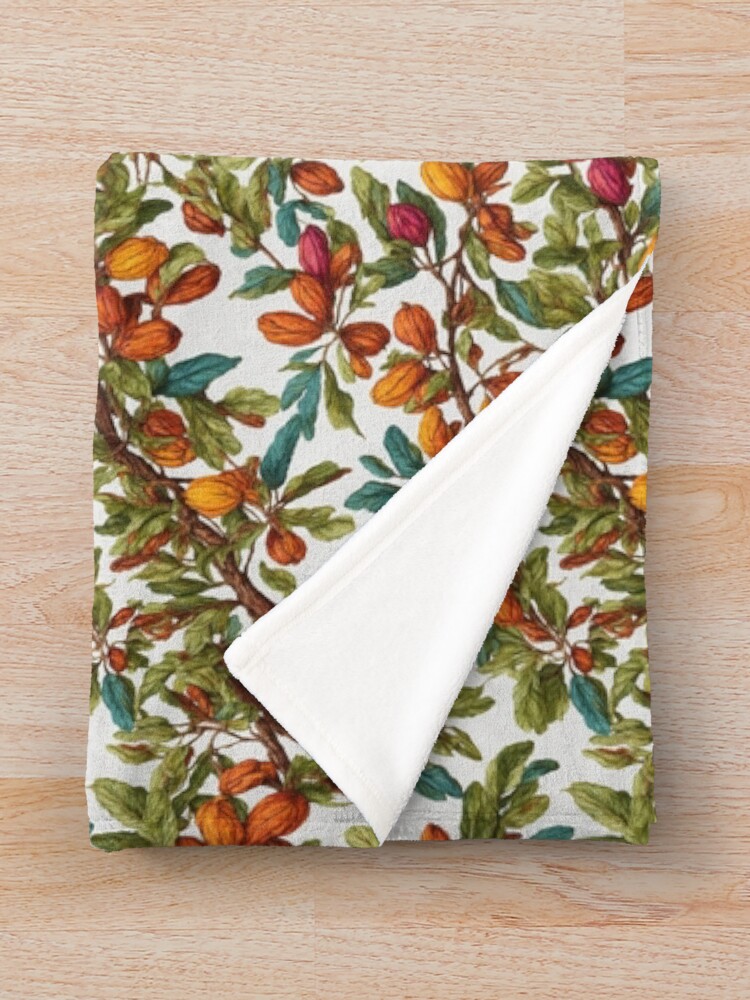 Thumbnail 3 of 6, Throw Blanket, Abstract Pecan Tree pattern designed and sold by DJALCHEMY.