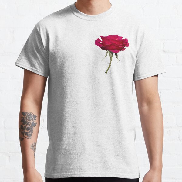 Red Rose on White Classic T-Shirt