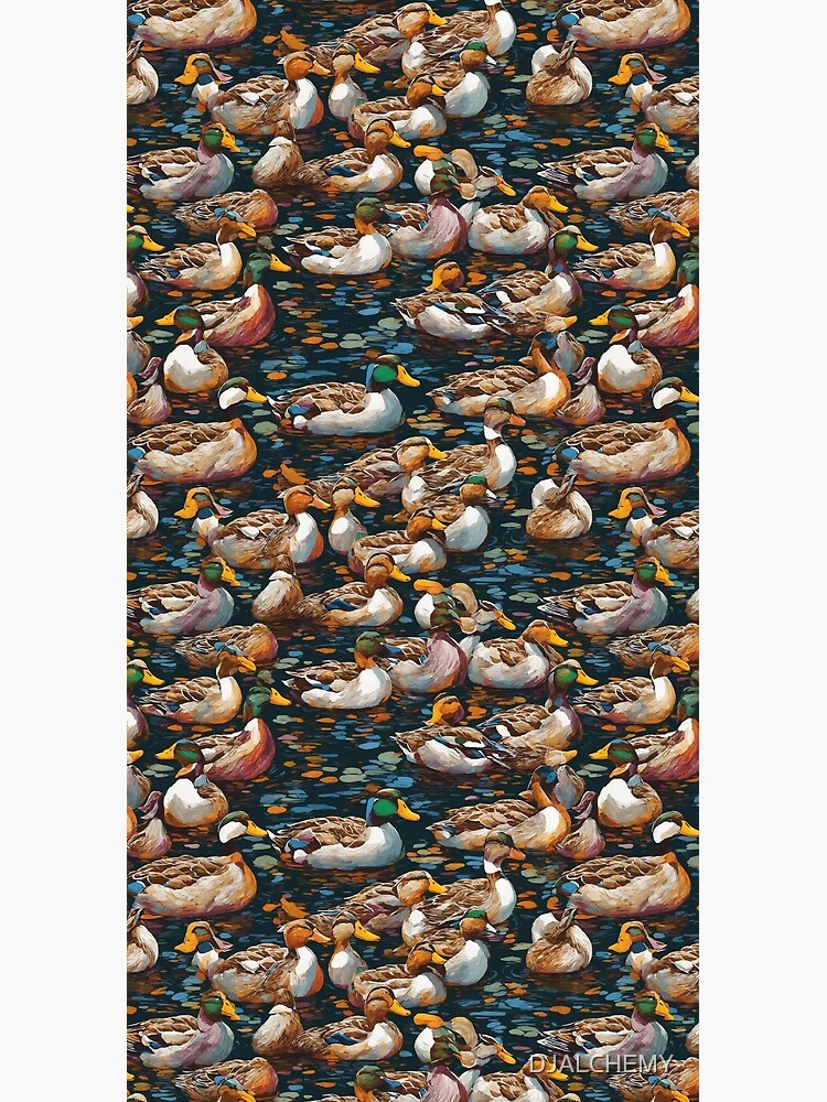 Thumbnail 3 of 3, Duffle Bag, Mallard Ducks pattern designed and sold by DJALCHEMY.