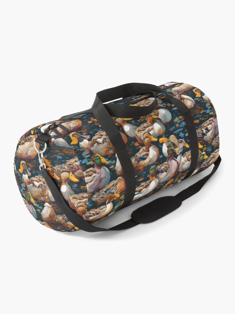 Thumbnail 1 of 3, Duffle Bag, Mallard Ducks pattern designed and sold by DJALCHEMY.