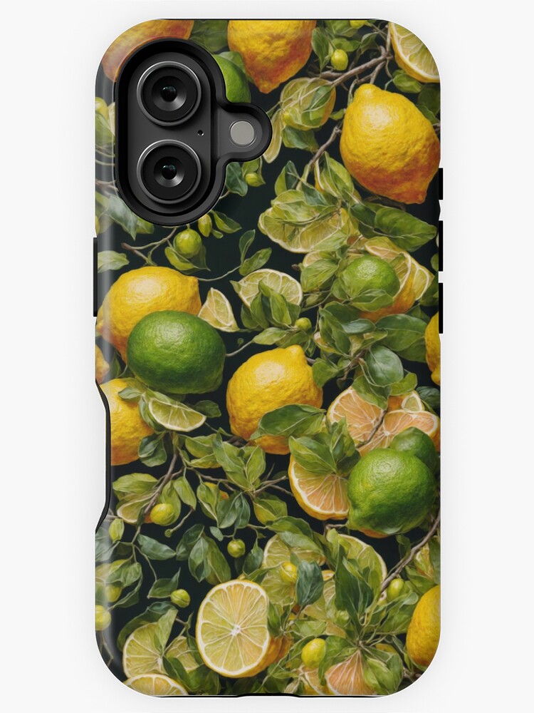 Thumbnail 1 of 4, iPhone Case, Lemons and Limes pattern designed and sold by DJALCHEMY.