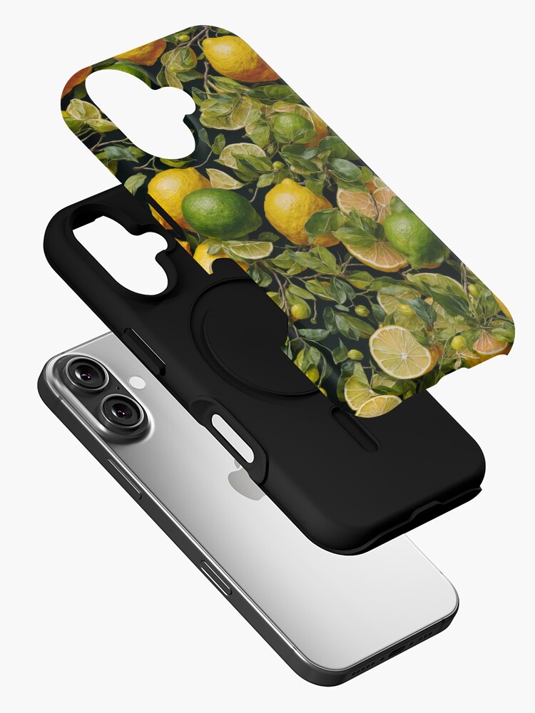 Thumbnail 2 of 4, iPhone Case, Lemons and Limes pattern designed and sold by DJALCHEMY.