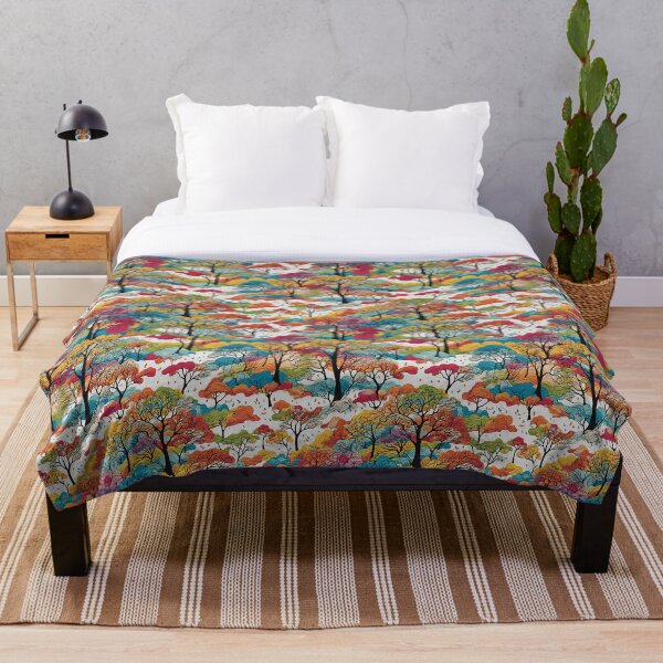Item preview, Colorful Trees pattern designed and sold by DJALCHEMY.